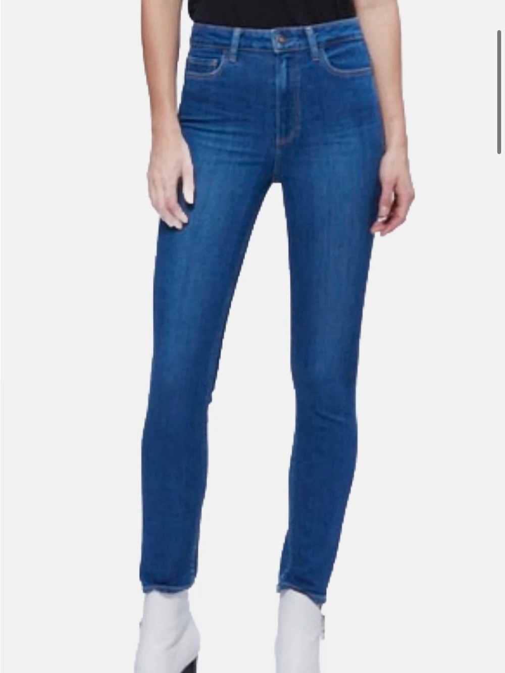 PAIGE Classic Mid-Blue Skinny Jeans